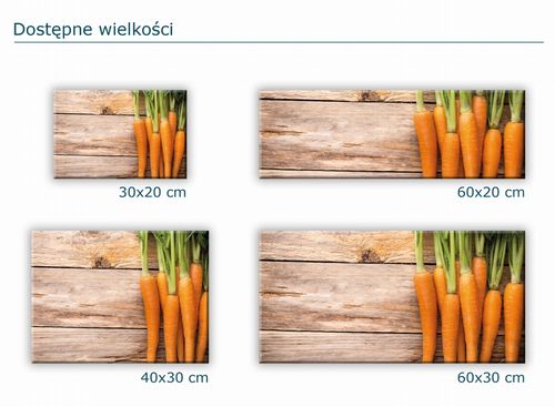 SZKLANA DESKA KUCHENNA 60x20 18c Marchew na Arena.pl