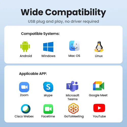 Kamera internetowa Full HD z mikrofonami do nagrań Video USB-A - szara na Arena.pl