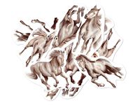 Dekoracja dwustronna Koniki, 12 szt.