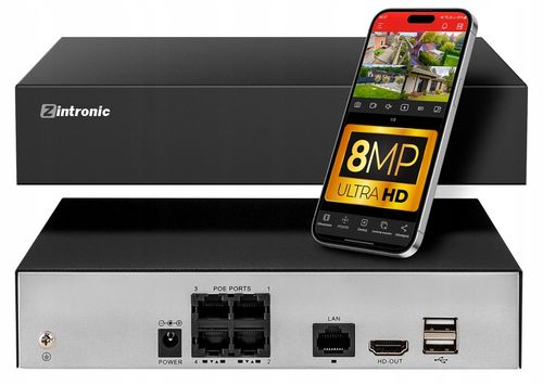 ZESTAW DO MONITORINGU DOMU 8Mpx IP POE 4 KAMERY ZEWNĘTRZNE AUDIO DYSK 2TB na Arena.pl