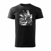 Koszulka motocyklowa z motocyklem Triumph Tiger 660 męska czarna REGULAR XL