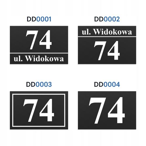 Numer Domu Na Dom Tabliczka Adresowa z Numerem Domu Czarna 32x21 4 dystanse na Arena.pl