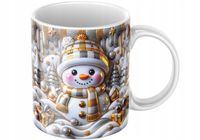 Świąteczny Kubek 3D Bałwanek - Idealny Na Prezent - NOWOŚĆ - HIT