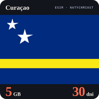 Karta eSIM Internet Curaçao 5 GB na 30 dni - bez rejestracji