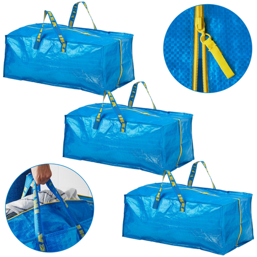 Torba na zakupy pranie basen plażę duża ZESTAW 3szt IKEA FRAKTA do 25kg 76L na Arena.pl