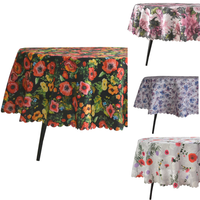 Obrus owal plamoodporny owalny KWIATY 150X350 CM RÓZNE WZORY owalny