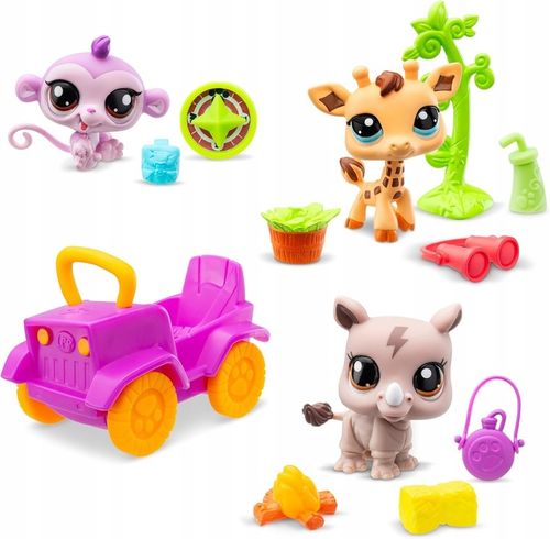 Zestaw figurek Basic Fun Littlest Pet Shop Safari Set 3 szt. na Arena.pl