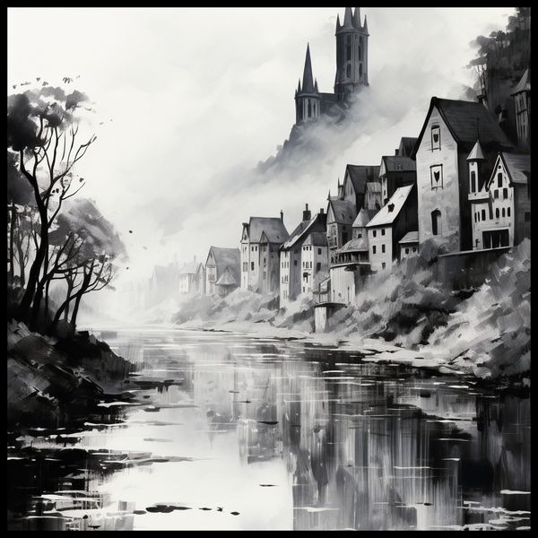 Plakat 70x70cm Mglisty Refleks zdjęcie 2