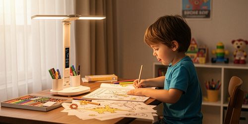 LAMPKA NA BIURKO LED PODWÓJNA BIURKOWA ZEGAR ORGANIZER TEMPERATURA na Arena.pl