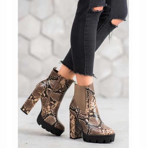 Wysokie Botki Snake Print r.40 na Arena.pl
