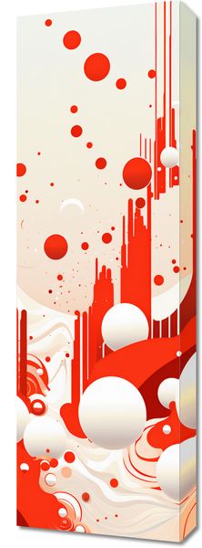 Obraz 30x90cm Krwiście Czerwone Wibracje zdjęcie 1
