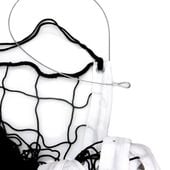 siatka do siatkówki czarna kompletna z linką - legend sport