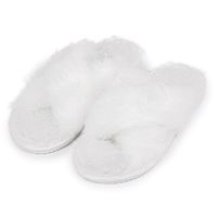 Kapcie Damskie Ciepłe Puchate Pantofle Domowe z Futerkiem Klapki 38