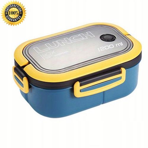 LUNCHBOX LUNCH BOX ŚNIADANIÓWKA POJEMNIK PUDEŁKO BOX Z PRZEGRÓDKAMI 1200ML na Arena.pl