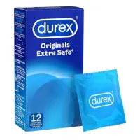 durex originals extra safe 12 szt. prezerwatywy, szerokość 56 mm