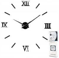 zegar ścienny duży czarny mechanizm zegara na ścianę do salonu kuchni