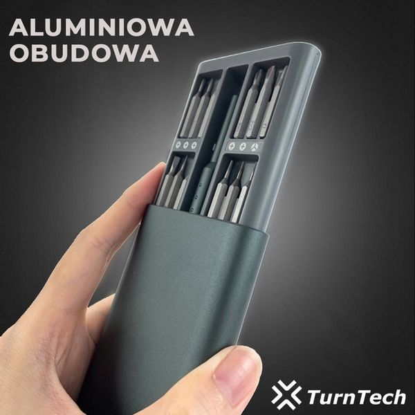 Śrubokręt precyzyjny TurnTech z zestawem końcówek 48 in 1 ALU zdjęcie 15