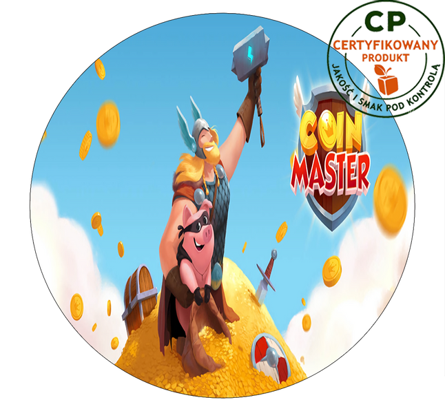 Opłatek na tort Coin Master zdjęcie 1