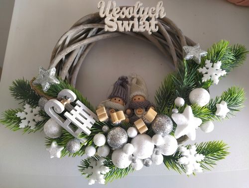 Wianek świąteczny Boże Narodzenie na drzwi stroik na Arena.pl