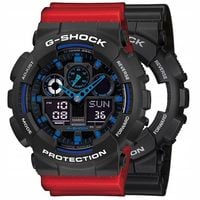 ZESTAW G-SHOCK GA-100-1A2ER CZARNY CZERWONY