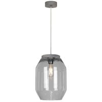 Lampa wisząca VASO 169020157 szklana słoik przydymiony drewno