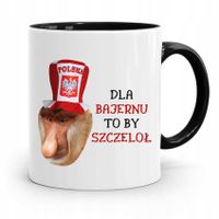 Kubek Czarny Nosacz Janusz Dla Bajernu To By Z Nadrukiem Ze Zdjęciem