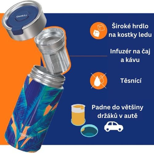 Kubek termiczny z sitkiem Boost Quokka 400 ml Exotic pink na Arena.pl