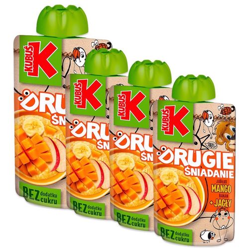 Kubuś Drugie śniadanie Mus jabłko mango banan + jagły 100 g x 4 sztuk na Arena.pl