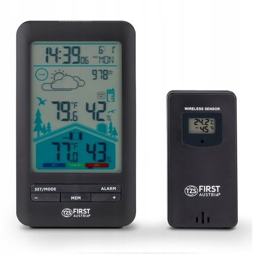 Bezprzewodowa stacja pogody ZEGAR HIGROMETR FIRST AUSTRIA na Arena.pl