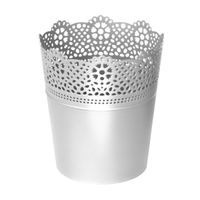 Doniczka okrągła koronkowa Lace DLAC160 | Biały, Kształt Okrągły, Wymiary 16x18.5 cm, Kolor Biały, Prosperplast