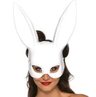 leg avenue maska krolika masquerade biała polietylenowa