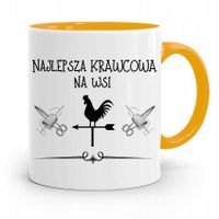 Kubek Żółty Dla Krawcowej Najlepsza Krawcowa Z Nadrukiem Ze Zdjęciem