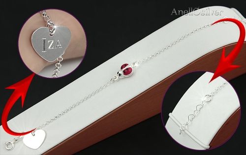 Srebrna Bransoletka Dziewczynka Dziecięca Grawer na Arena.pl