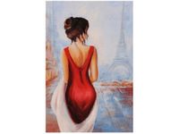 OBRAZ PARIS WALK WIEŻA EIFFA KOBIETA KOLORY