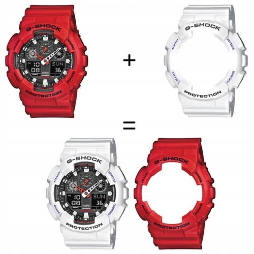 ZESTAW G-SHOCK GA-100B-4AER BIAŁY BIAŁY na Arena.pl