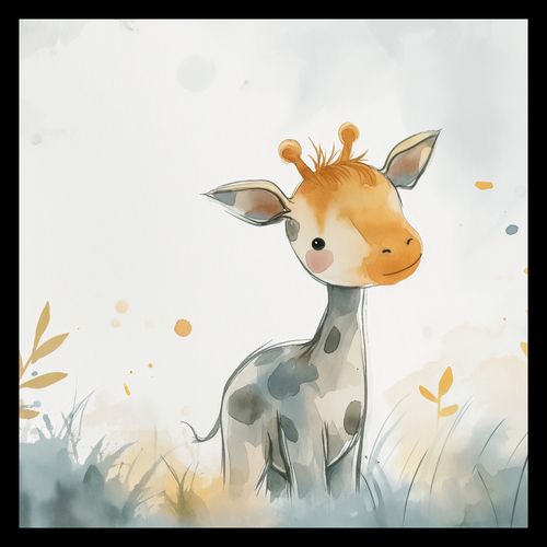 Plakat 40x40cm Mała Żyrafka na Arena.pl