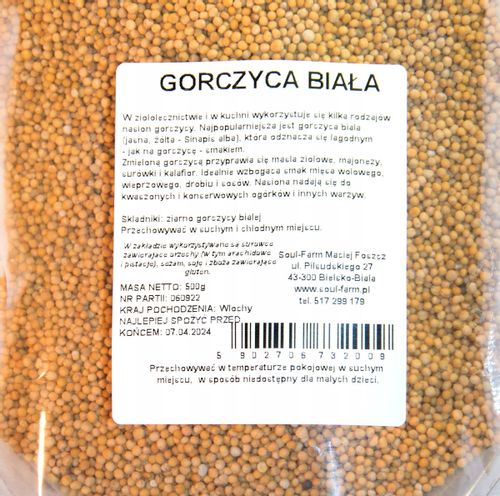 Gorczyca Biała 500g Soul-Farm na Arena.pl