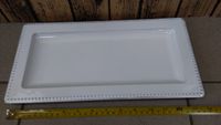 talerz plexi 18x36cm biało-srebrny