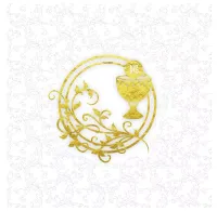 Karnet Kw Tłoczenie Komunia Kielich