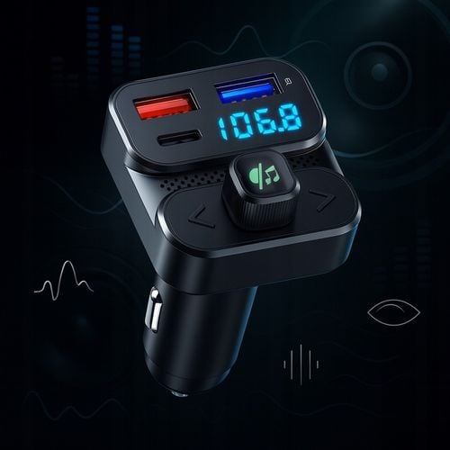 TRANSMITER FM BLUETOOTH 5.3 DRMZ SZYBKA ŁADOWARKA QC3.0 PD 36W USB na Arena.pl