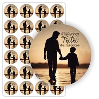 NAKLEJKI 23 czerwca DZIEŃ TATY OJCA prezent upominek 24 szt. 5 cm