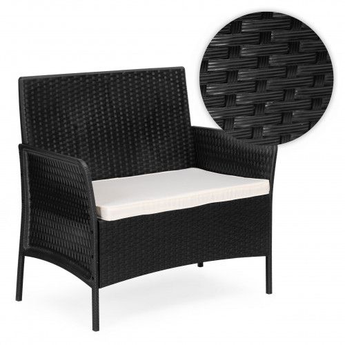 ZESTAW MEBLI OGRODOWYCH MULTIGARDEN RATAN 4 OSOBY SZKŁO HARTOWANE na Arena.pl