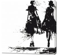 Obraz 90x90cm Atramentowy Przerys