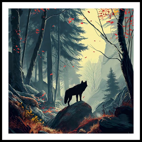 Plakat 60x60cm Leśne Echa zdjęcie 3