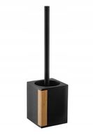 Szczotka WC do toalety NAOMI czarna z bambusem kwadratowa