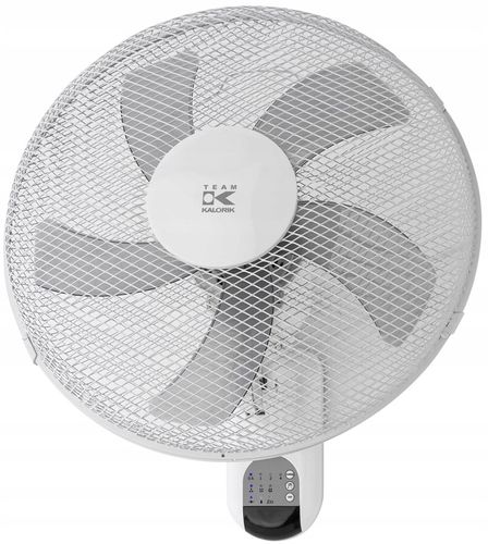 WENTYLATOR ŚCIENNY z PILOTEM Wiatrak na Ścianę BIAŁY 45W OSCYLACJA TIMER na Arena.pl