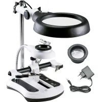 Trzecia ręka zestaw do lutowania uchwyt dwie lupy z podświetleniem