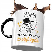 Kubek Czarny Dla Mamy Matki Na Dzień Mamy Z Nadrukiem Ze Zdjęciem