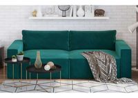 Mała modułowa sofa w stylu loft rozkładana SENS 2 szew angielski