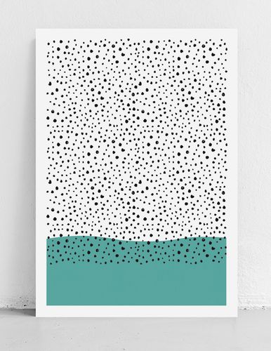Plakat abstrakcja lazurowa czarna pattern 61x91 cm na Arena.pl
